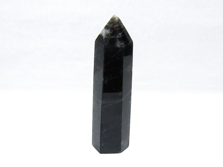 モリオン ポイント 六角柱 黒水晶 置物 一点物 152-4276