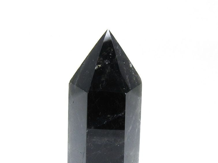 モリオン ポイント 六角柱 黒水晶 置物 一点物 152-4278