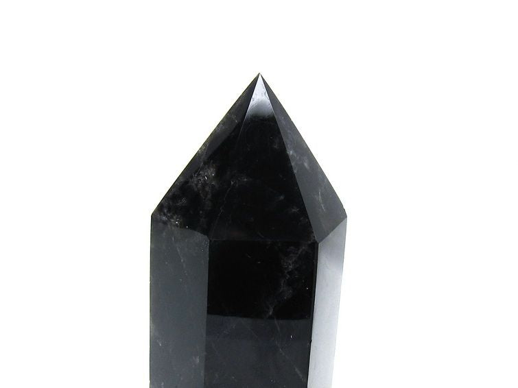 モリオン ポイント 六角柱 黒水晶 置物 一点物 152-4281