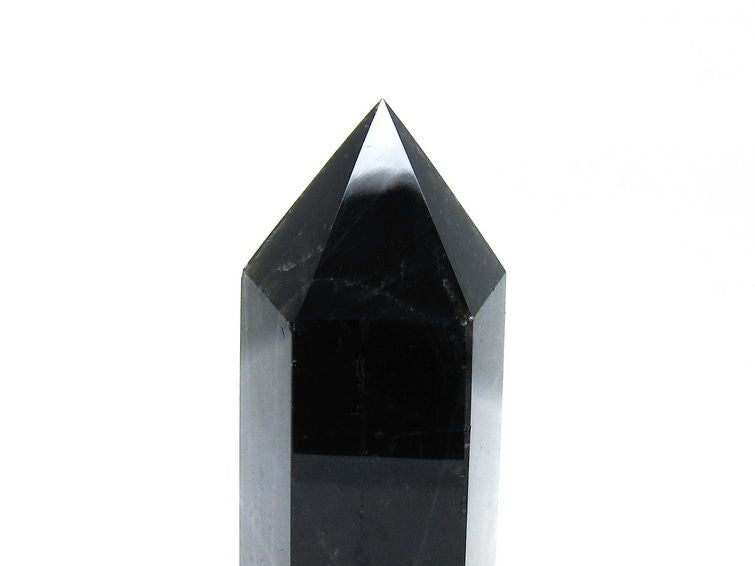 モリオン ポイント 六角柱 黒水晶 置物 一点物 152-4282