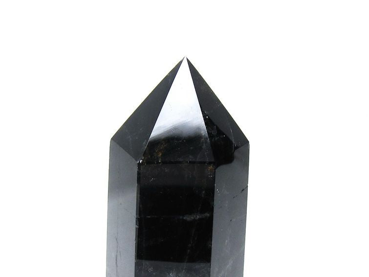 モリオン ポイント 六角柱 黒水晶 置物 一点物 152-4282