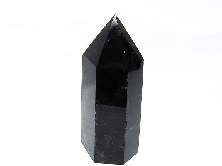 モリオン ポイント 六角柱 黒水晶 置物 一点物 152-4284