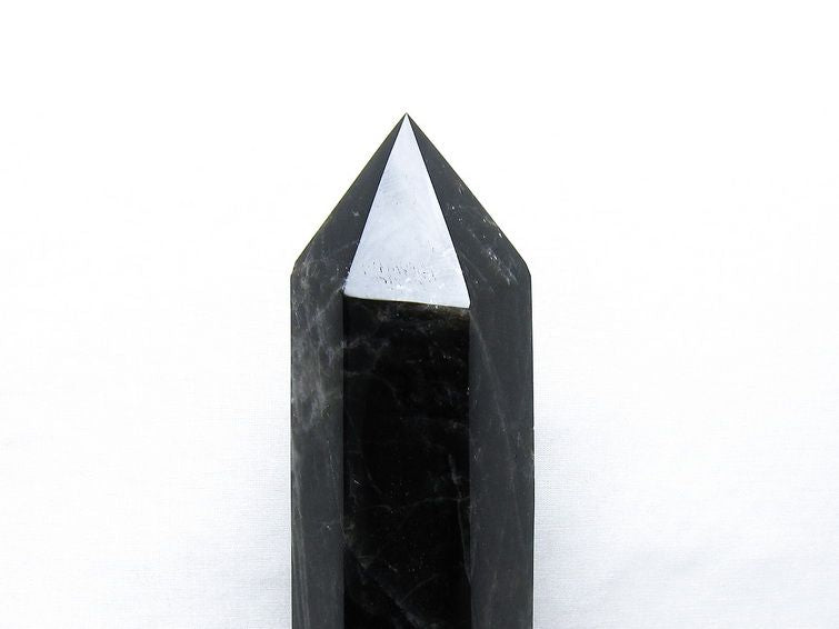 1.8Kg モリオン 六角柱 黒水晶 ポイント 置物 一点物 台座付属 152-4304