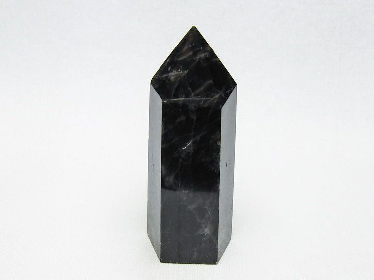 黒水晶 ポイント モリオン 六角柱 置物 一点物 152-4354