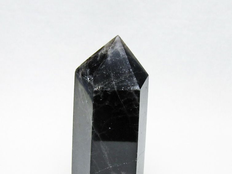 黒水晶 ポイント モリオン 六角柱 置物 一点物 152-4355