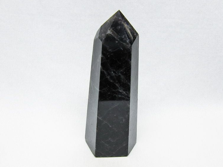 黒水晶 ポイント モリオン 六角柱 置物 一点物 152-4356