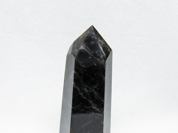 黒水晶 ポイント モリオン 六角柱 置物 一点物 152-4356