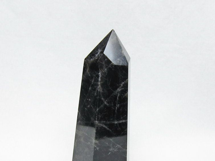 黒水晶 ポイント モリオン 六角柱 置物 一点物 152-4356