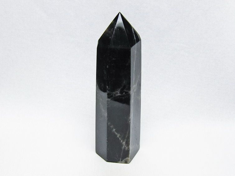 黒水晶 ポイント モリオン 六角柱 置物 一点物 152-4359