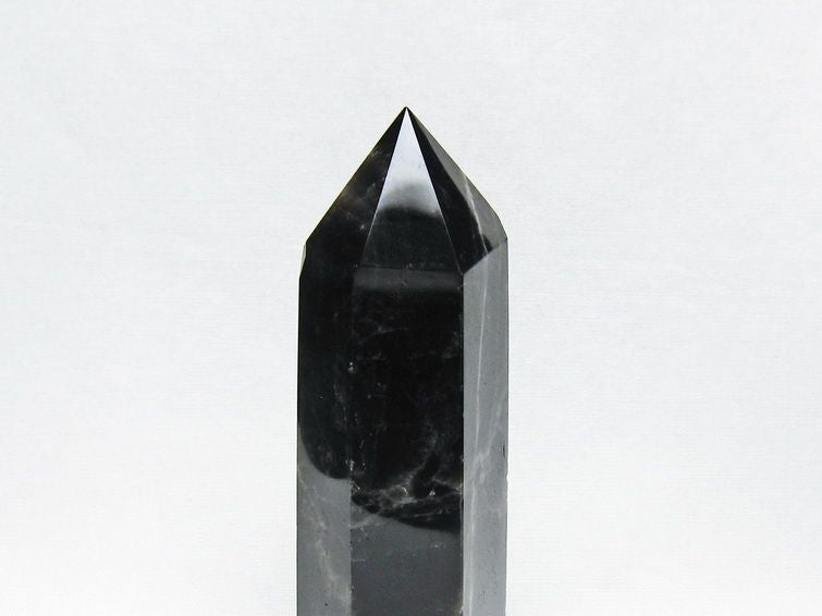 黒水晶 ポイント モリオン 六角柱 置物 一点物 152-4359