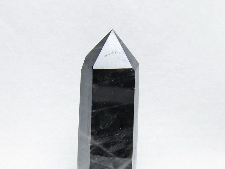 黒水晶 ポイント モリオン 六角柱 置物 一点物 152-4360