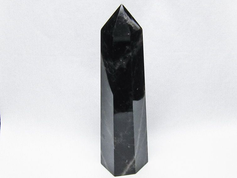 黒水晶 ポイント モリオン 六角柱 置物 一点物 152-4362
