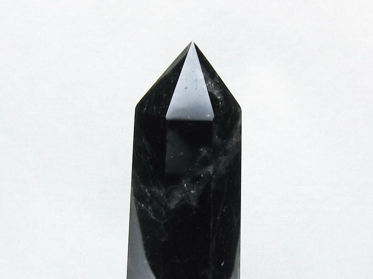 黒水晶 ポイント モリオン 六角柱 置物 一点物 152-4362