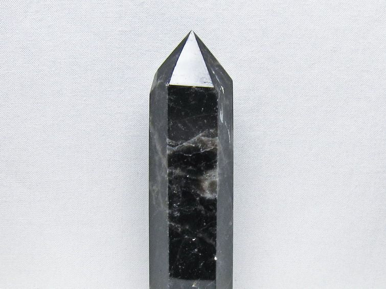 黒水晶 ポイント モリオン 六角柱 置物 一点物 152-4363