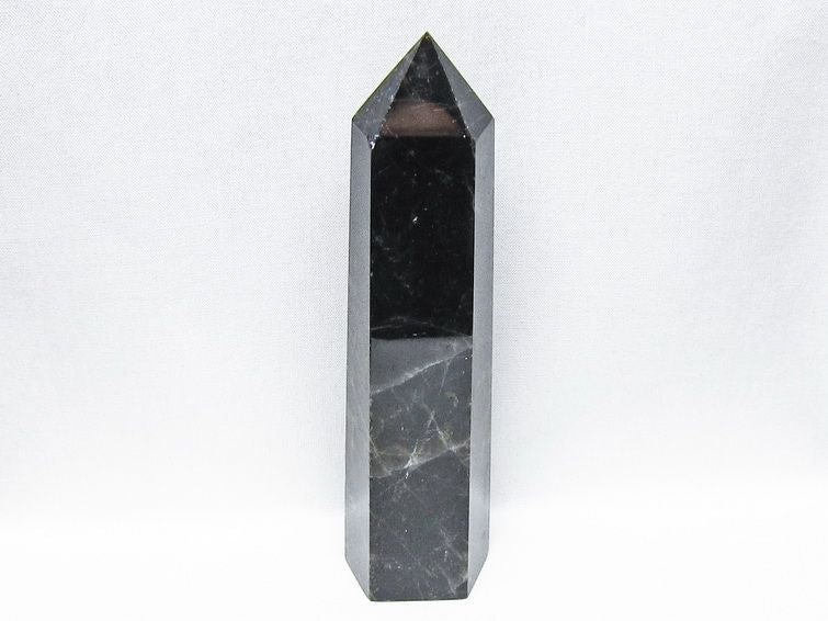 黒水晶 ポイント モリオン 六角柱 置物 一点物 152-4364