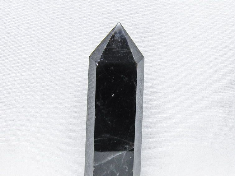 黒水晶 ポイント モリオン 六角柱 置物 一点物 152-4364