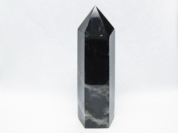 黒水晶 ポイント モリオン 六角柱 置物 一点物 152-4365