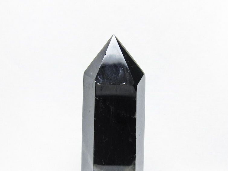 黒水晶 ポイント モリオン 六角柱 置物 一点物 152-4365