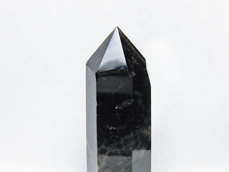 黒水晶 ポイント モリオン 六角柱 置物 一点物 152-4365