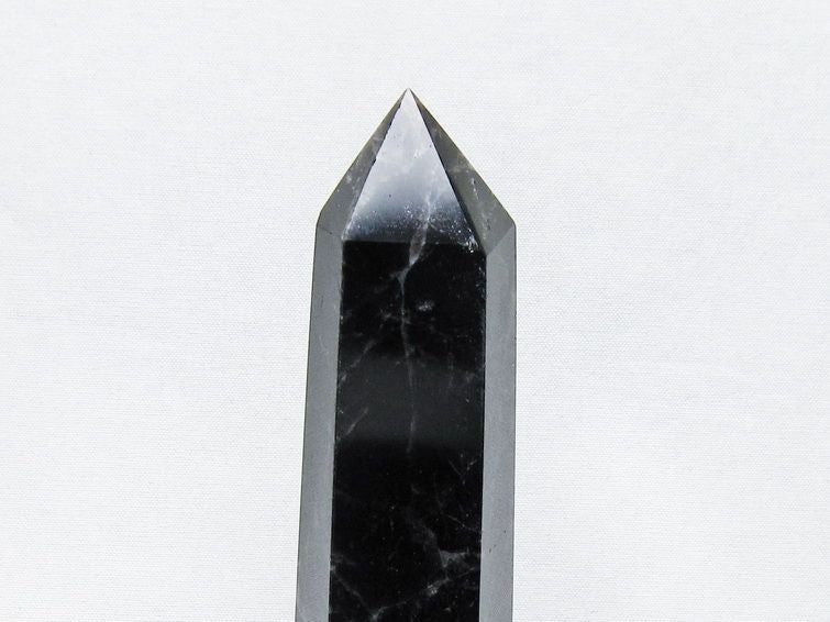 黒水晶 ポイント モリオン 六角柱 置物 一点物 152-4367