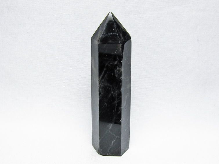 黒水晶 ポイント モリオン 六角柱 置物 一点物 152-4369