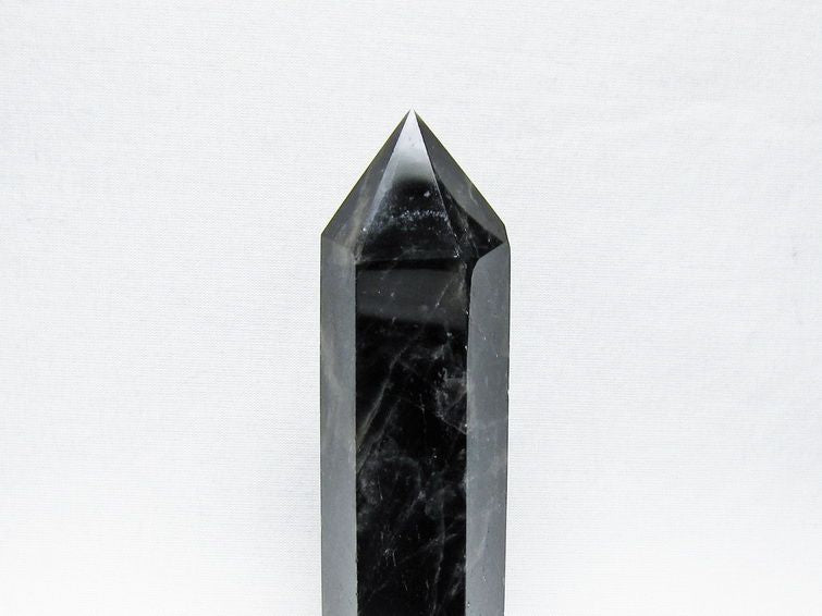 黒水晶 ポイント モリオン 六角柱 置物 一点物 152-4369