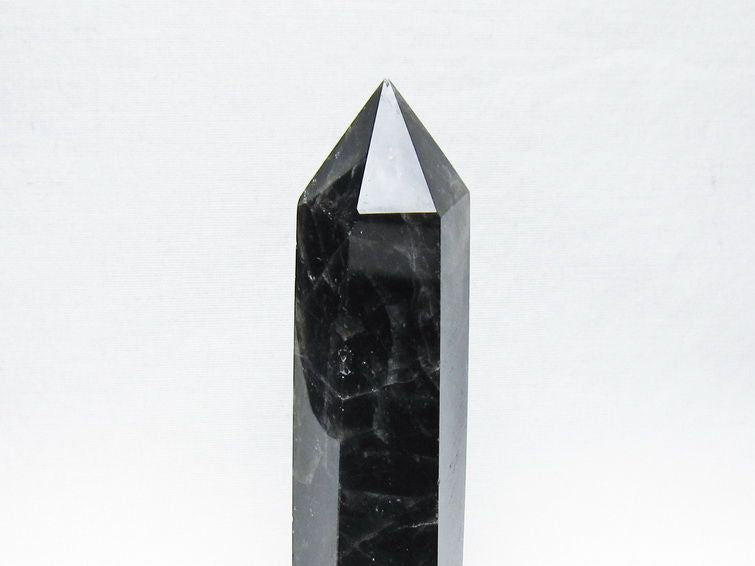 黒水晶 ポイント モリオン 六角柱 置物 一点物 152-4369