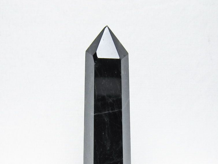 黒水晶 ポイント モリオン 六角柱 置物 一点物 152-4370