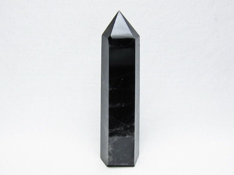 黒水晶 ポイント モリオン 六角柱 置物 一点物 152-4371