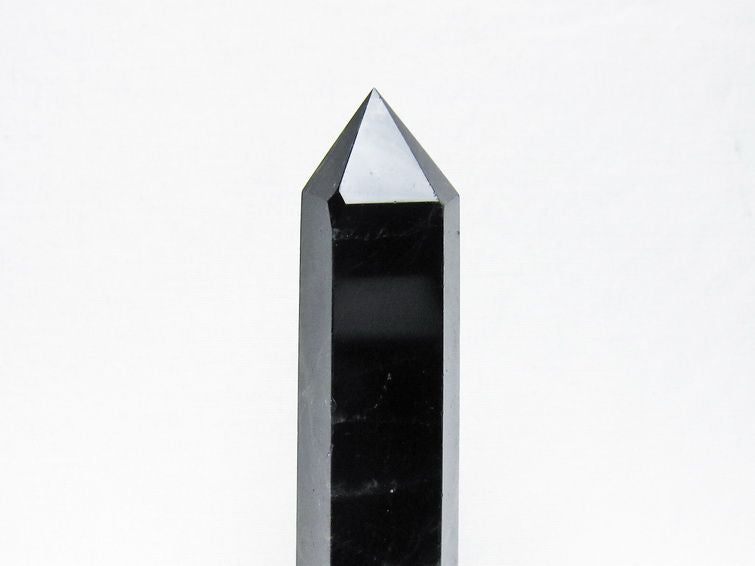 黒水晶 ポイント モリオン 六角柱 置物 一点物 152-4371