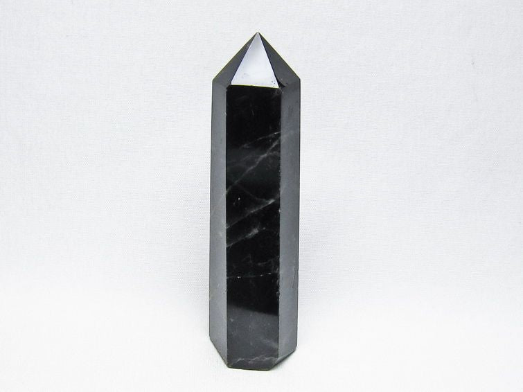 黒水晶 ポイント モリオン 六角柱 置物 一点物 152-4372