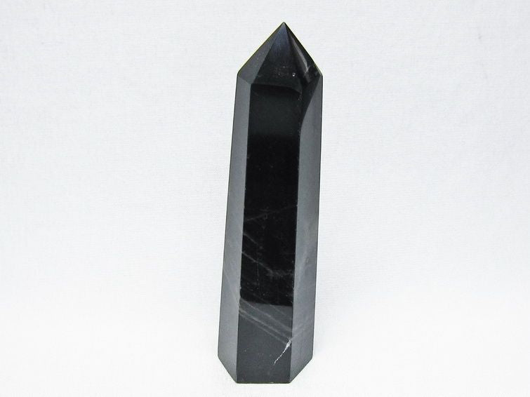 黒水晶 ポイント モリオン 六角柱 置物 一点物 152-4373