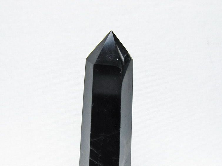黒水晶 ポイント モリオン 六角柱 置物 一点物 152-4373