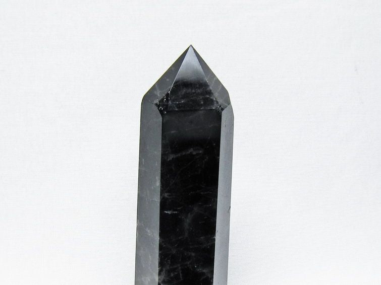 黒水晶 ポイント モリオン 六角柱 置物 一点物 152-4374