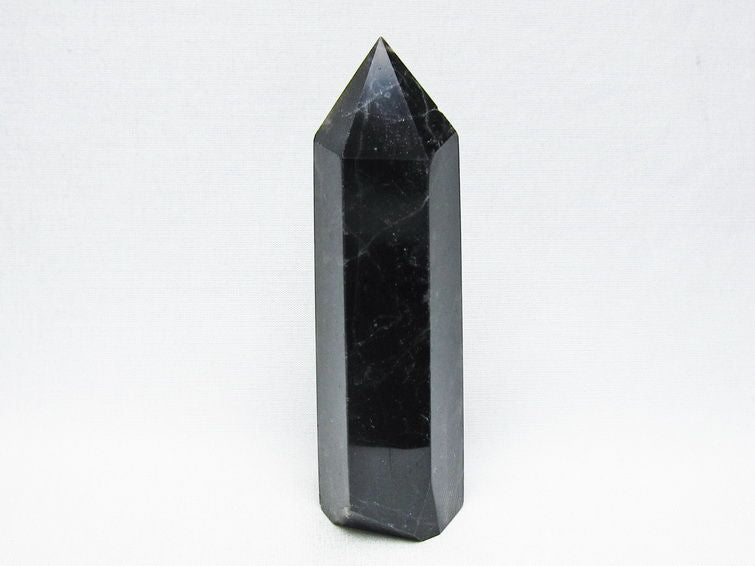 黒水晶 ポイント モリオン 六角柱 置物 一点物 152-4375