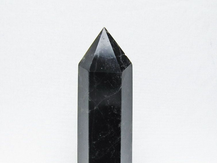 黒水晶 ポイント モリオン 六角柱 置物 一点物 152-4375