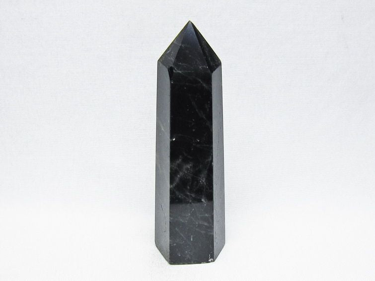 黒水晶 ポイント モリオン 六角柱 置物 一点物 152-4376