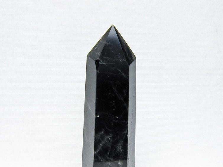 黒水晶 ポイント モリオン 六角柱 置物 一点物 152-4376