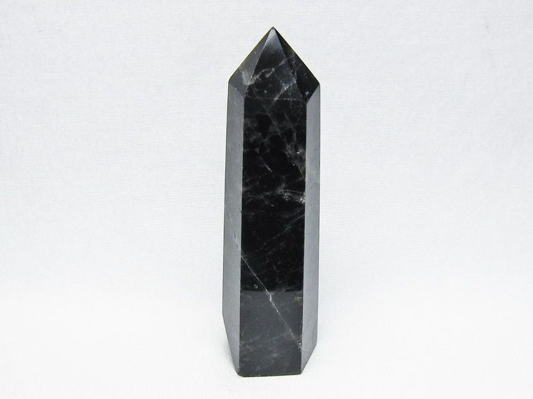 黒水晶 ポイント モリオン 六角柱 置物 一点物 152-4377