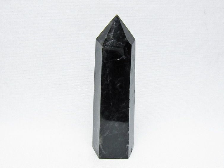 黒水晶 ポイント モリオン 六角柱 置物 一点物 152-4378