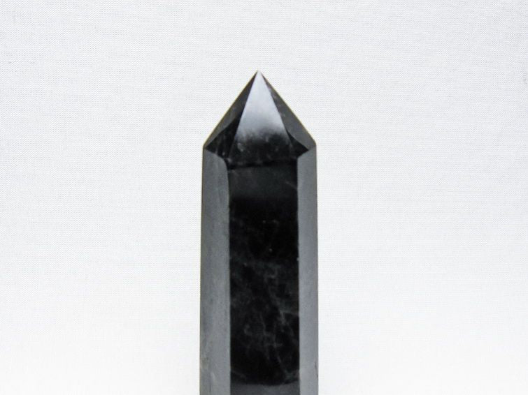 黒水晶 ポイント モリオン 六角柱 置物 一点物 152-4378
