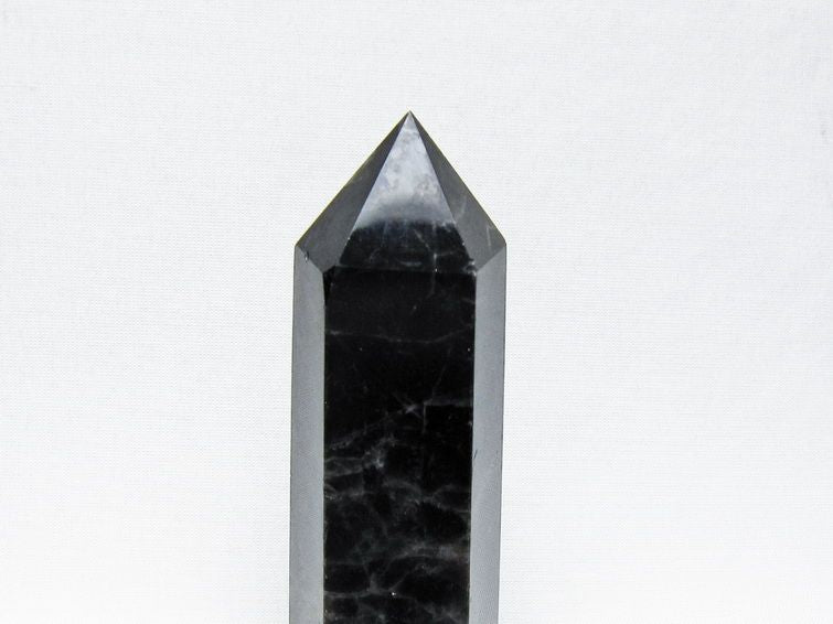 黒水晶 ポイント モリオン 六角柱 置物 一点物 152-4379