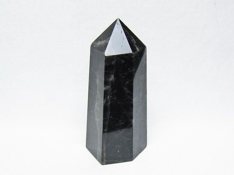 黒水晶 ポイント モリオン 六角柱 置物 一点物 152-4380