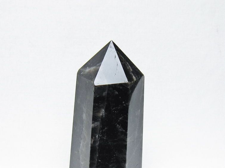 黒水晶 ポイント モリオン 六角柱 置物 一点物 152-4380