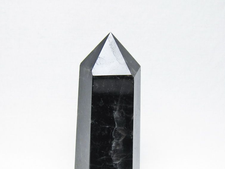 黒水晶 ポイント モリオン 六角柱 置物 一点物 152-4380
