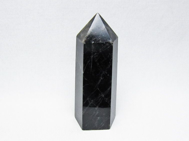 黒水晶 ポイント モリオン 六角柱 置物 一点物 152-4381