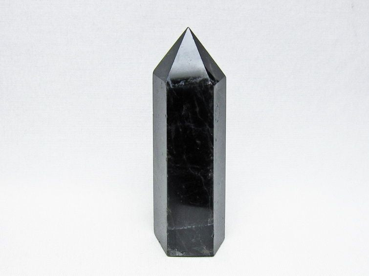 黒水晶 ポイント モリオン 六角柱 置物 一点物 152-4382