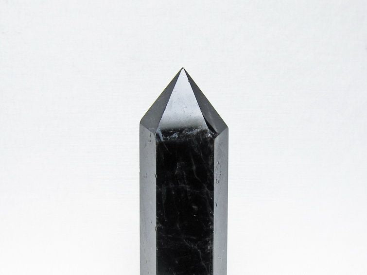 黒水晶 ポイント モリオン 六角柱 置物 一点物 152-4382