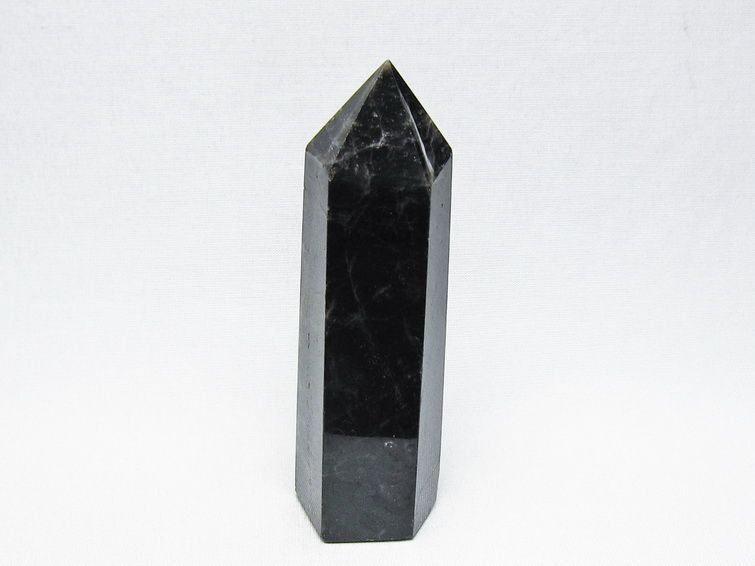黒水晶 ポイント モリオン 六角柱 置物 一点物 152-4383