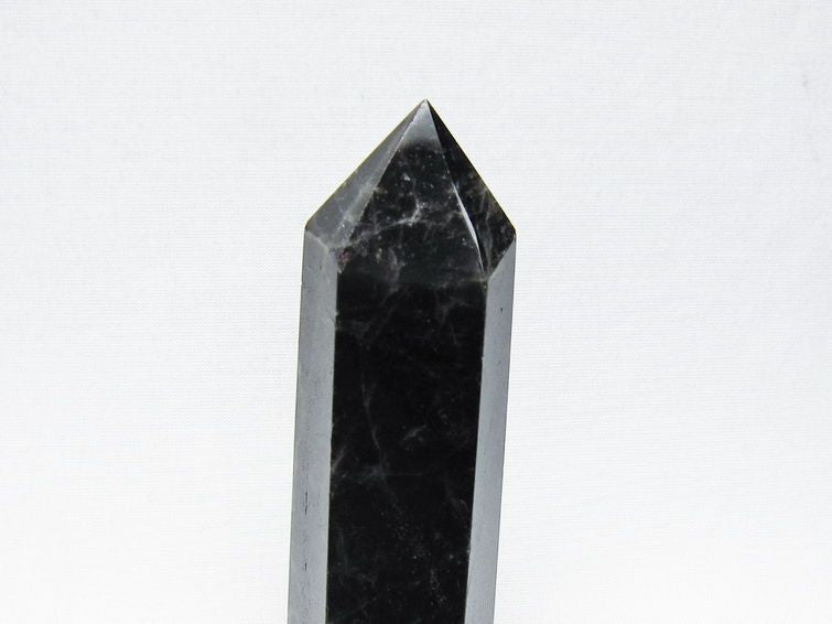 黒水晶 ポイント モリオン 六角柱 置物 一点物 152-4383